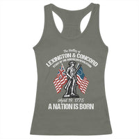 Battle of Lexington and Concord Racerback Tank Top American Revolution April 19 1775 Patriotic
