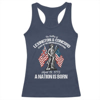 Battle of Lexington and Concord Racerback Tank Top American Revolution April 19 1775 Patriotic