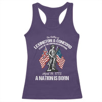 Battle of Lexington and Concord Racerback Tank Top American Revolution April 19 1775 Patriotic
