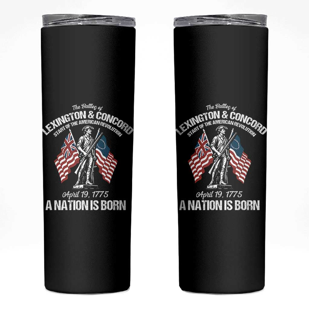 Battle of Lexington and Concord Skinny Tumbler American Revolution April 19 1775 Patriotic
