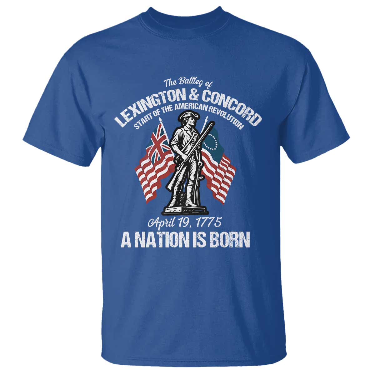 Battle of Lexington and Concord T Shirt American Revolution April 19 1775 Patriotic