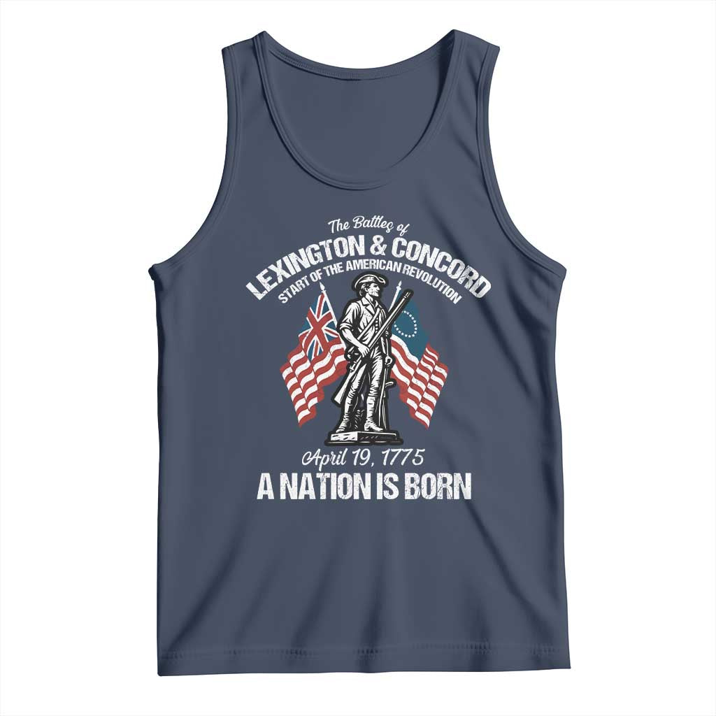 Battle of Lexington and Concord Tank Top American Revolution April 19 1775 Patriotic