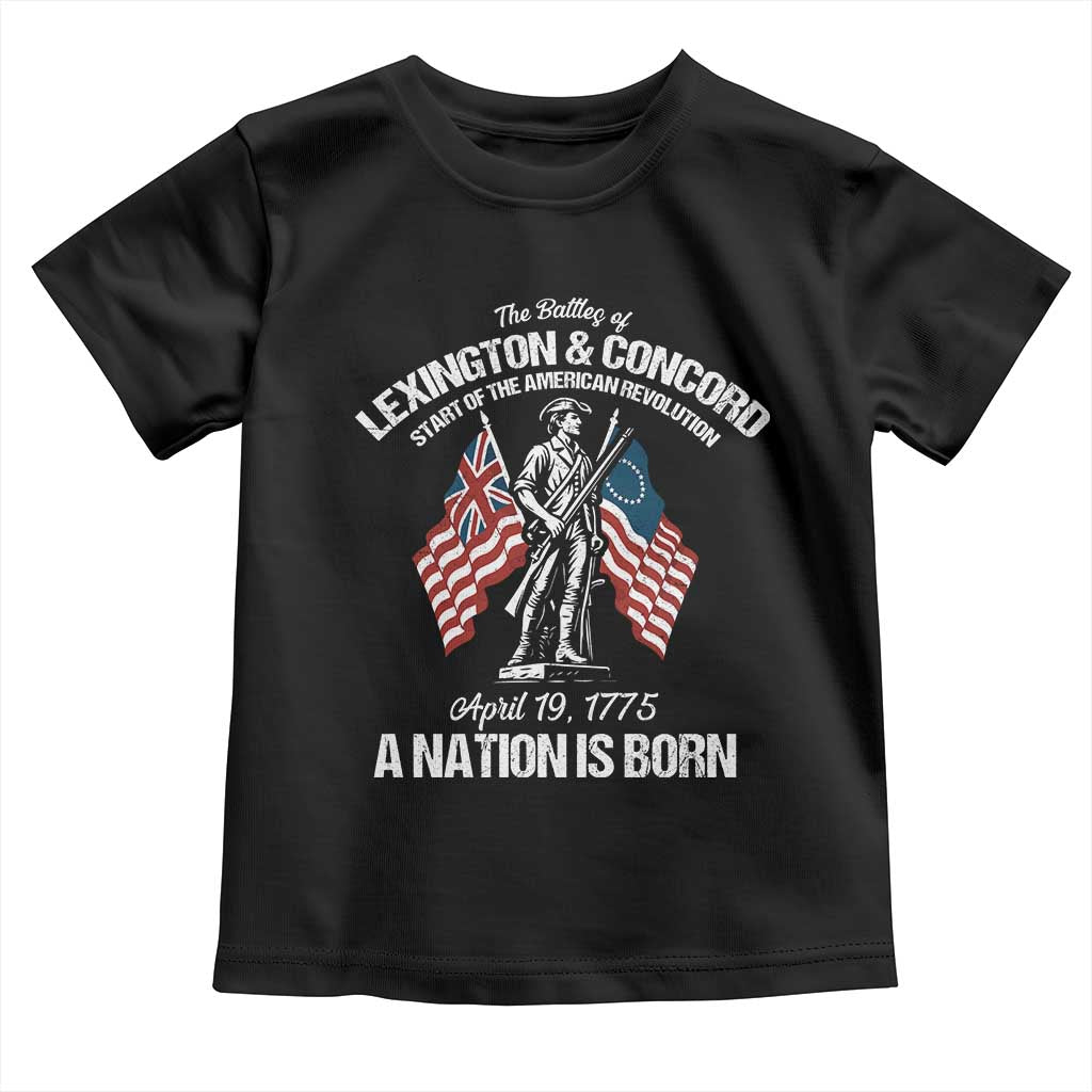 Battle of Lexington and Concord Toddler T Shirt American Revolution April 19 1775 Patriotic