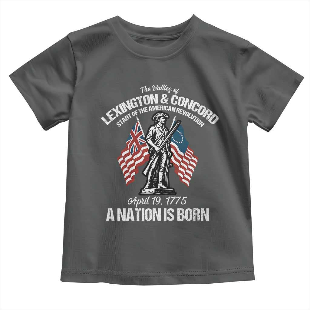 Battle of Lexington and Concord Toddler T Shirt American Revolution April 19 1775 Patriotic