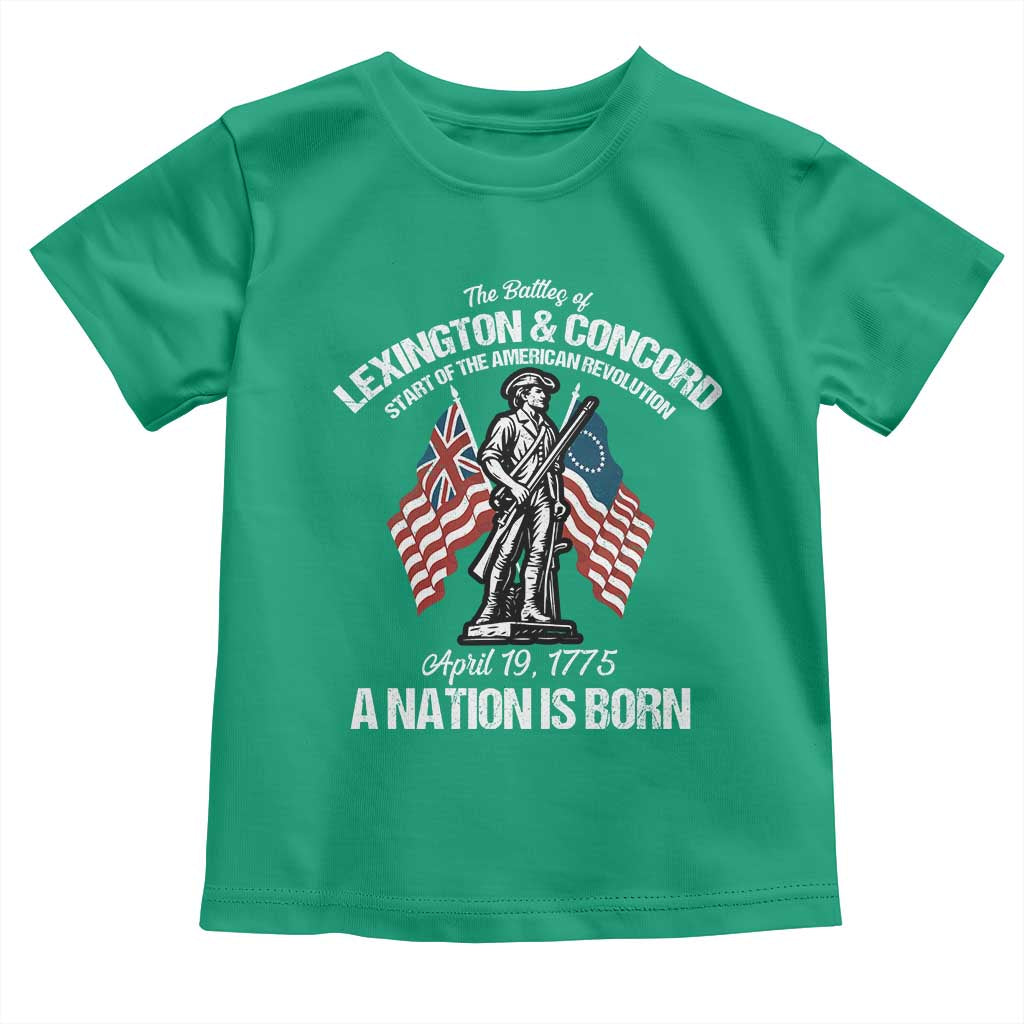 Battle of Lexington and Concord Toddler T Shirt American Revolution April 19 1775 Patriotic