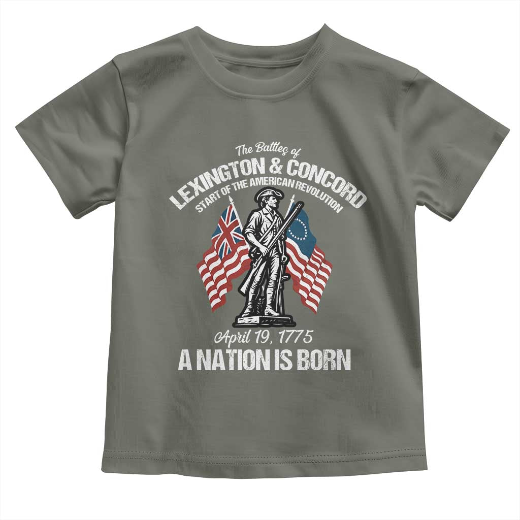Battle of Lexington and Concord Toddler T Shirt American Revolution April 19 1775 Patriotic
