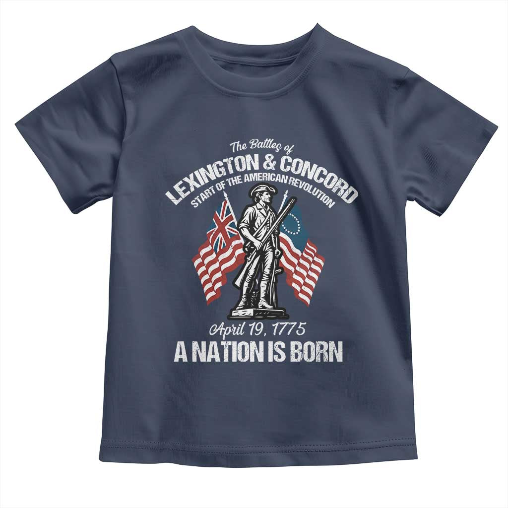 Battle of Lexington and Concord Toddler T Shirt American Revolution April 19 1775 Patriotic