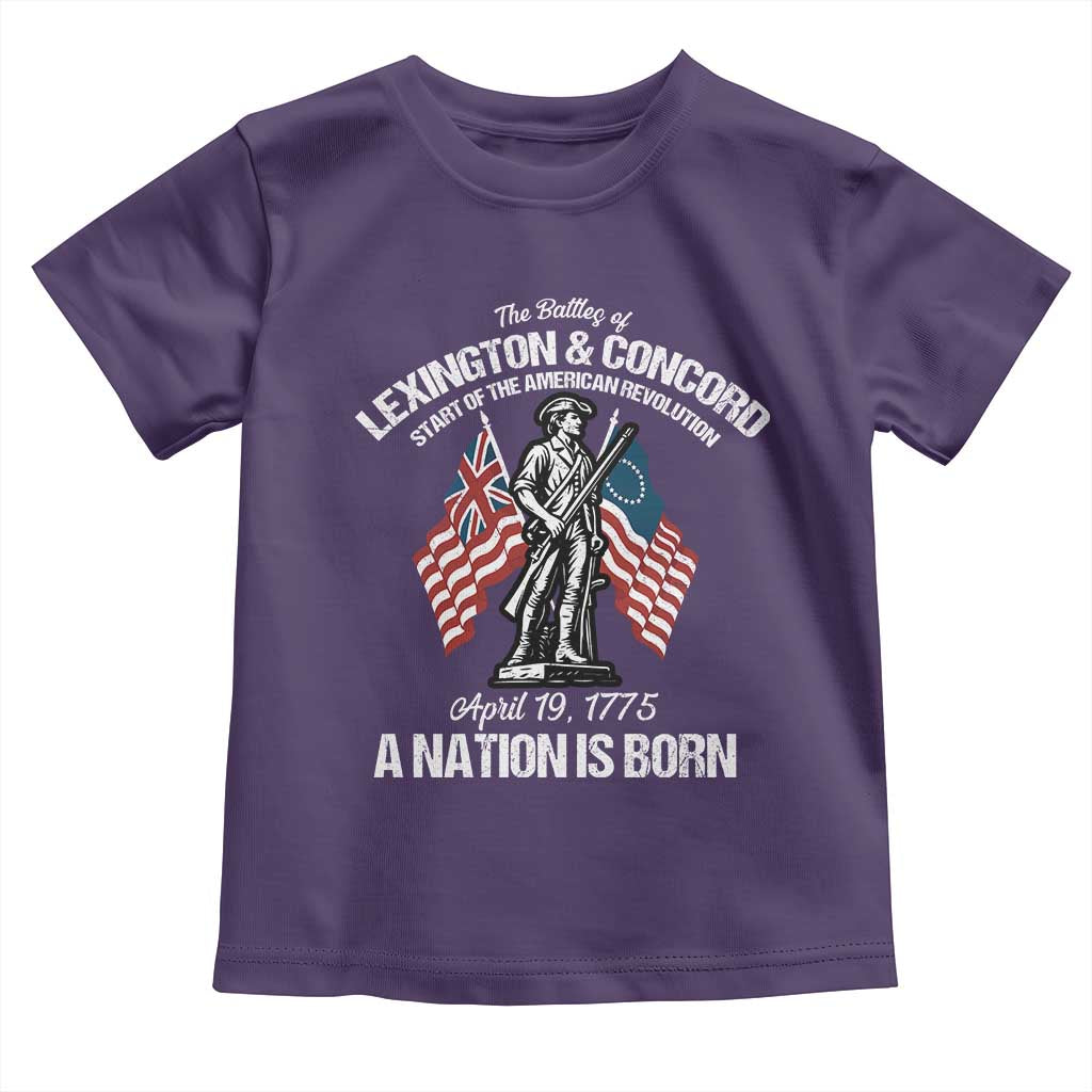 Battle of Lexington and Concord Toddler T Shirt American Revolution April 19 1775 Patriotic