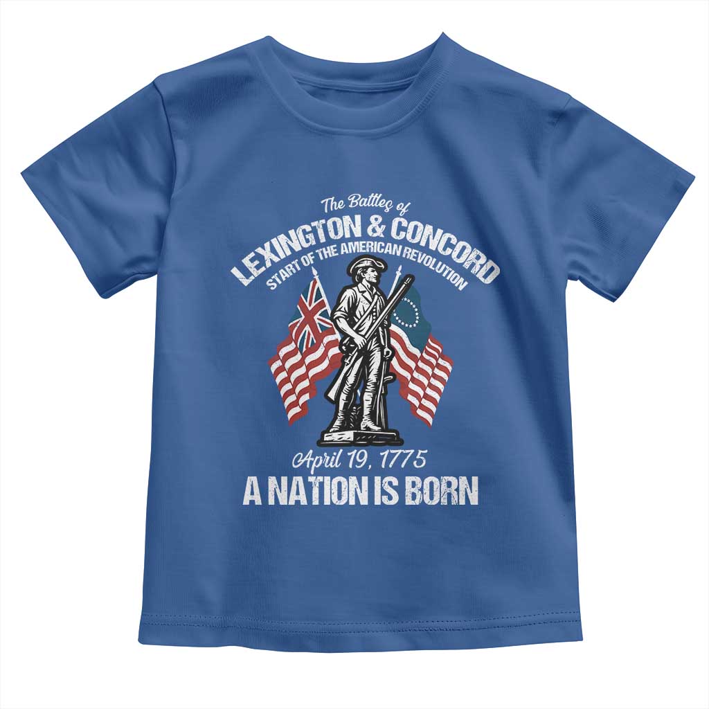 Battle of Lexington and Concord Toddler T Shirt American Revolution April 19 1775 Patriotic