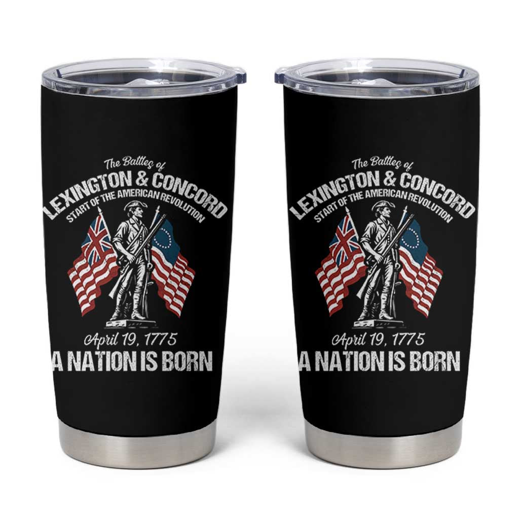 Battle of Lexington and Concord Tumbler Cup American Revolution April 19 1775 Patriotic