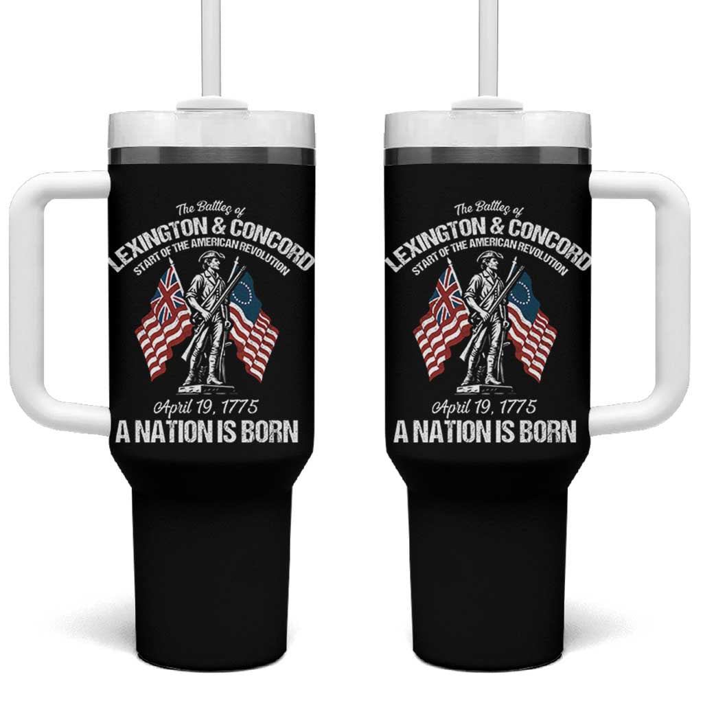 Battle of Lexington and Concord Tumbler With Handle American Revolution April 19 1775 Patriotic
