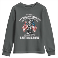 Battle of Lexington and Concord Youth Sweatshirt American Revolution April 19 1775 Patriotic