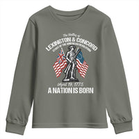 Battle of Lexington and Concord Youth Sweatshirt American Revolution April 19 1775 Patriotic