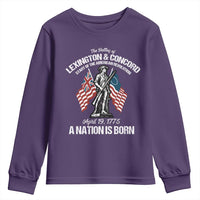 Battle of Lexington and Concord Youth Sweatshirt American Revolution April 19 1775 Patriotic