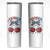 Retro Americana Cherries and Stars Coquette Bow Skinny Tumbler America Cute Patriotic 4th Of July US