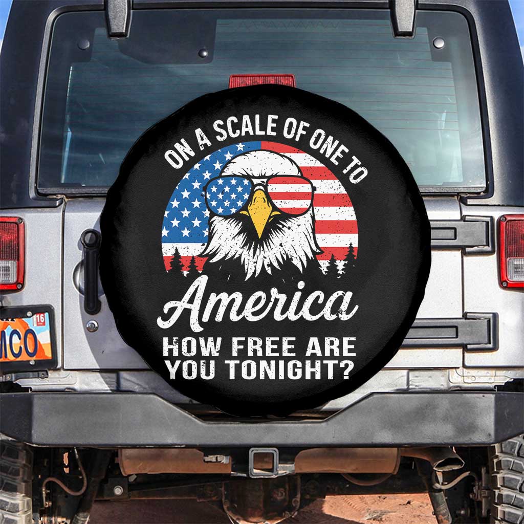 Patriotic Bald Eagle Spare Tire Cover On A Scale Of One To America How Free Are You Tonight