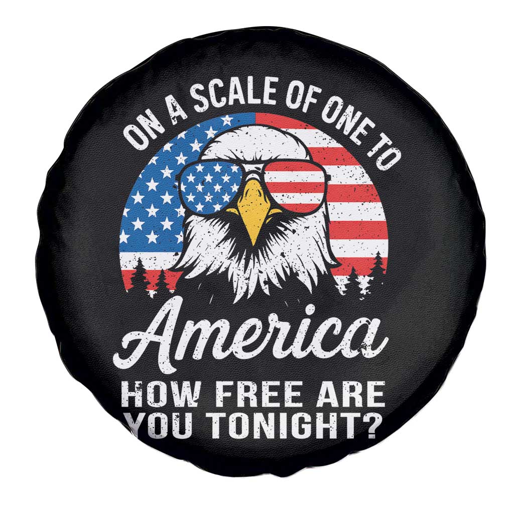 Patriotic Bald Eagle Spare Tire Cover On A Scale Of One To America How Free Are You Tonight