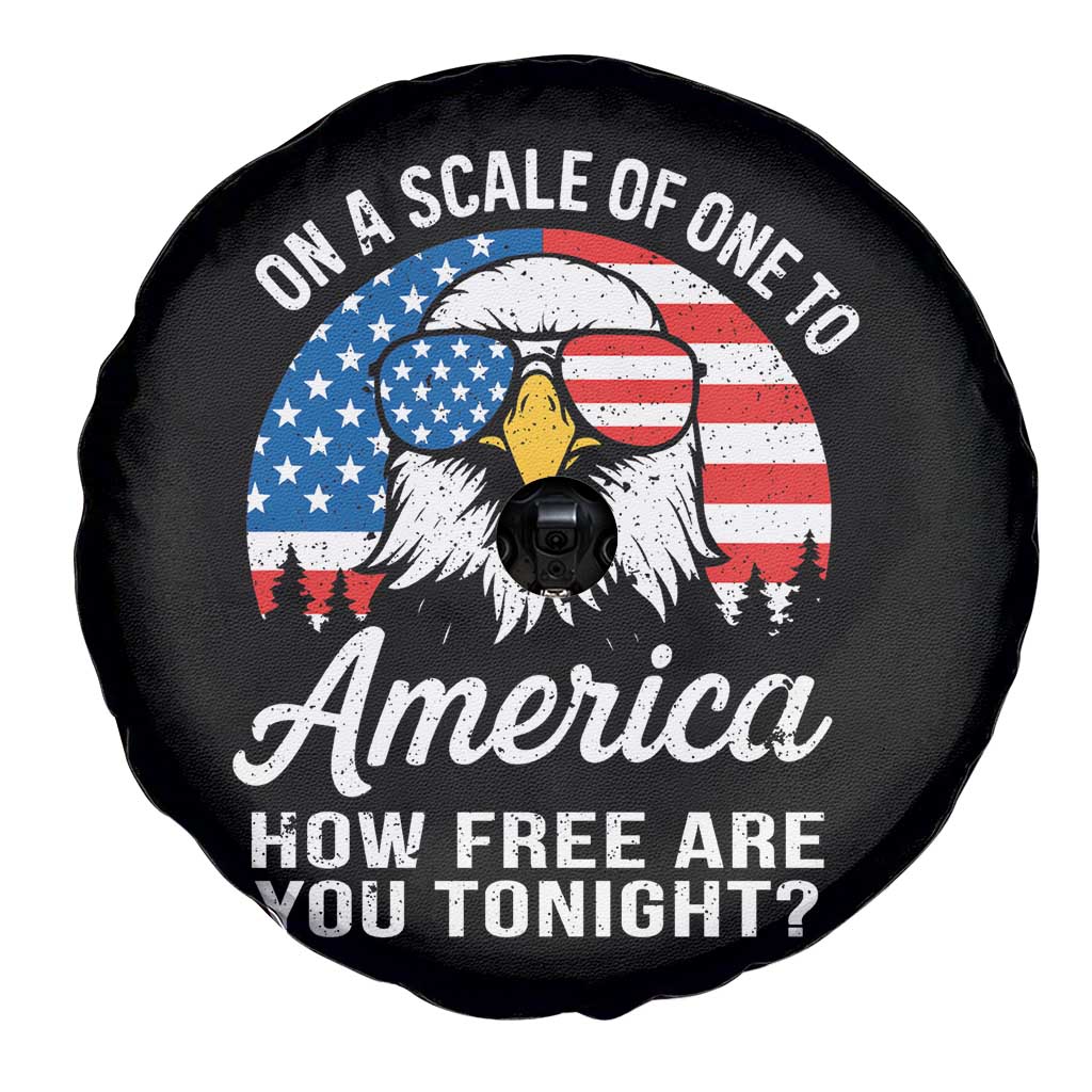 Patriotic Bald Eagle Spare Tire Cover On A Scale Of One To America How Free Are You Tonight