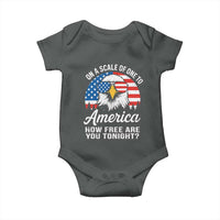 Patriotic Bald Eagle Baby Onesie On A Scale Of One To America How Free Are You Tonight