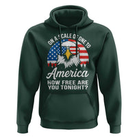 Patriotic Bald Eagle Hoodie On A Scale Of One To America How Free Are You Tonight