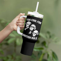 Too Cool for British Rule Founding Fathers Tumbler With Handle Funny Patriotic USA 4th of July
