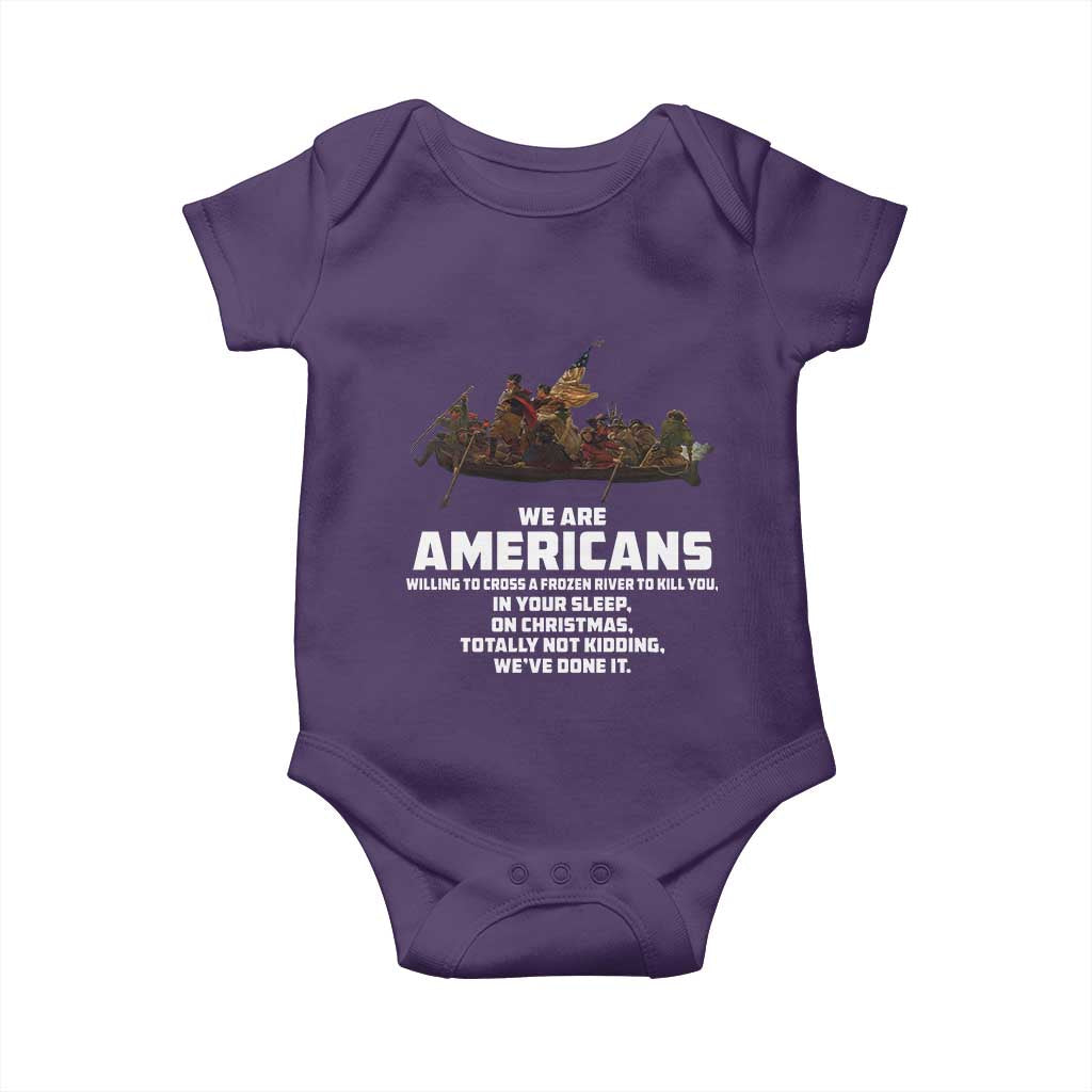 We Are Americans Funny Patriotic Baby Onesie Revolutionary War