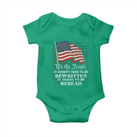 We the People US Flag Baby Onesie It Needs To Be Reread US Constitution - Wonder Print Shop