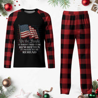 We the People US Flag Plaid Pajama Set It Needs To Be Reread US Constitution - Wonder Print Shop