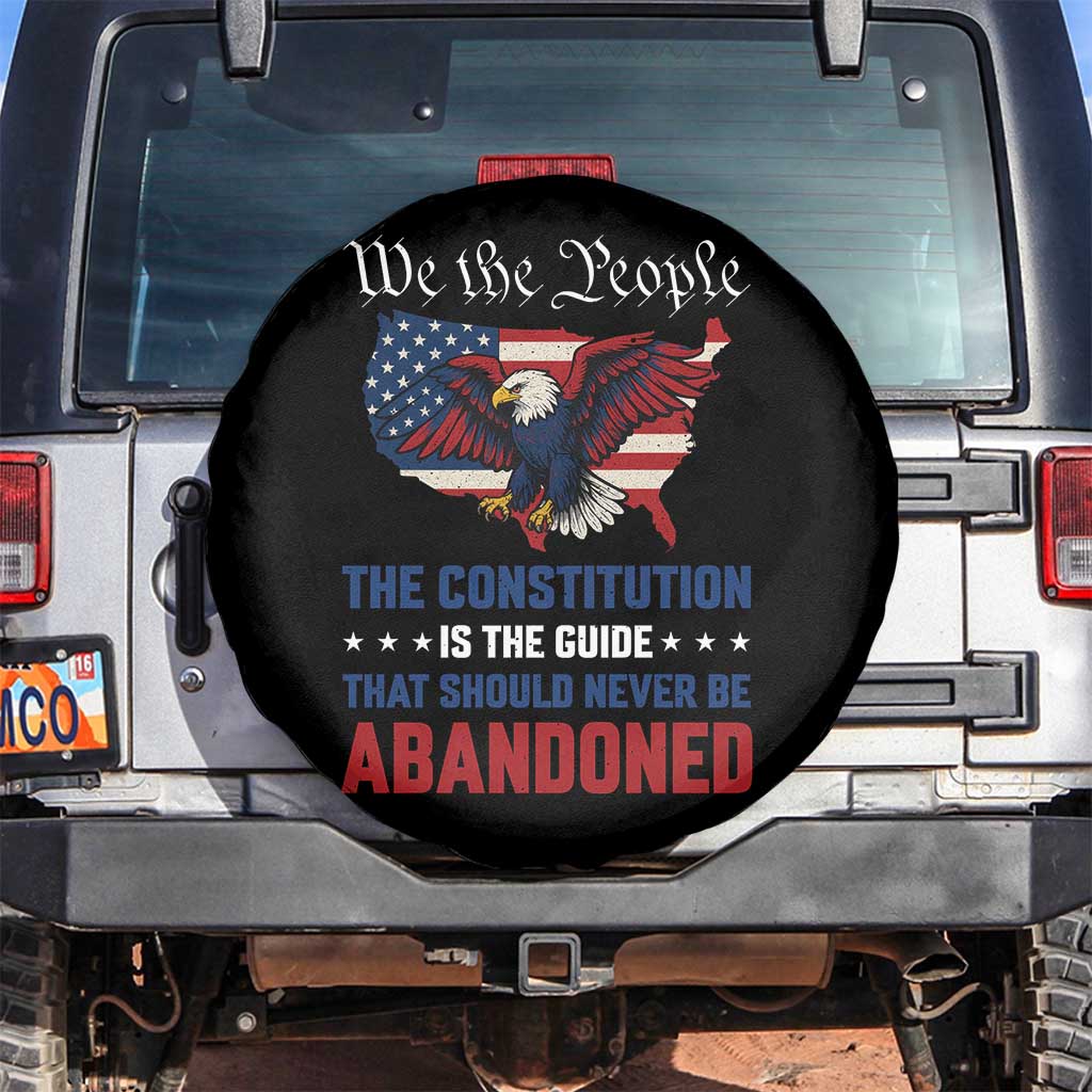 We the People Patriotic Eagle Spare Tire Cover Defend the Constitution American Flag
