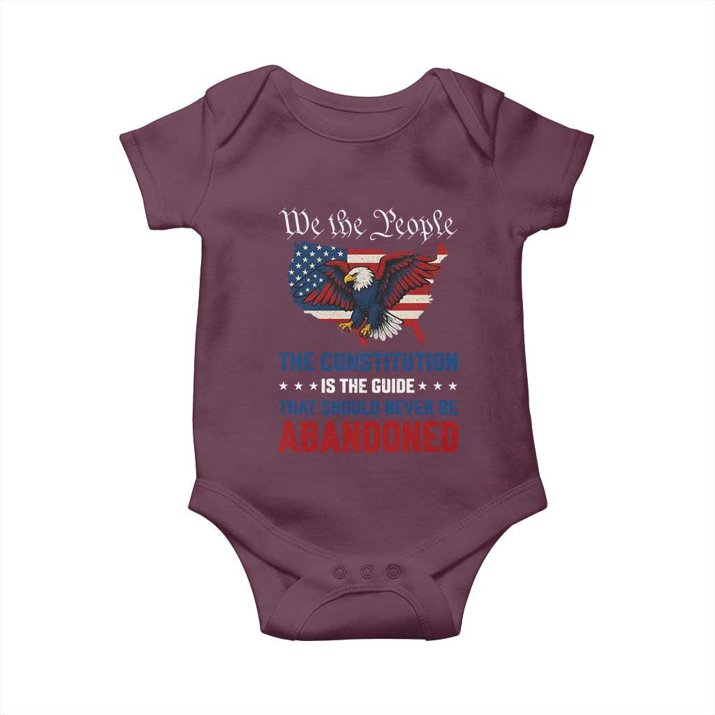 We the People Patriotic Eagle Baby Onesie Defend the Constitution American Flag