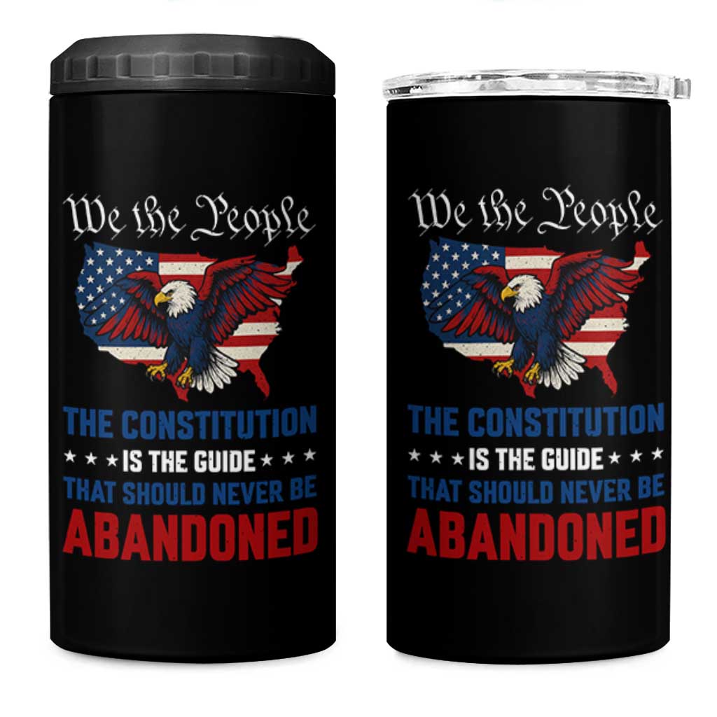 We the People Patriotic Eagle 4 in 1 Can Cooler Tumbler Defend the Constitution American Flag