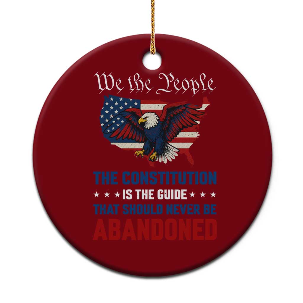 We the People Patriotic Eagle Ceramic Ornament Defend the Constitution American Flag - Wonder Print Shop