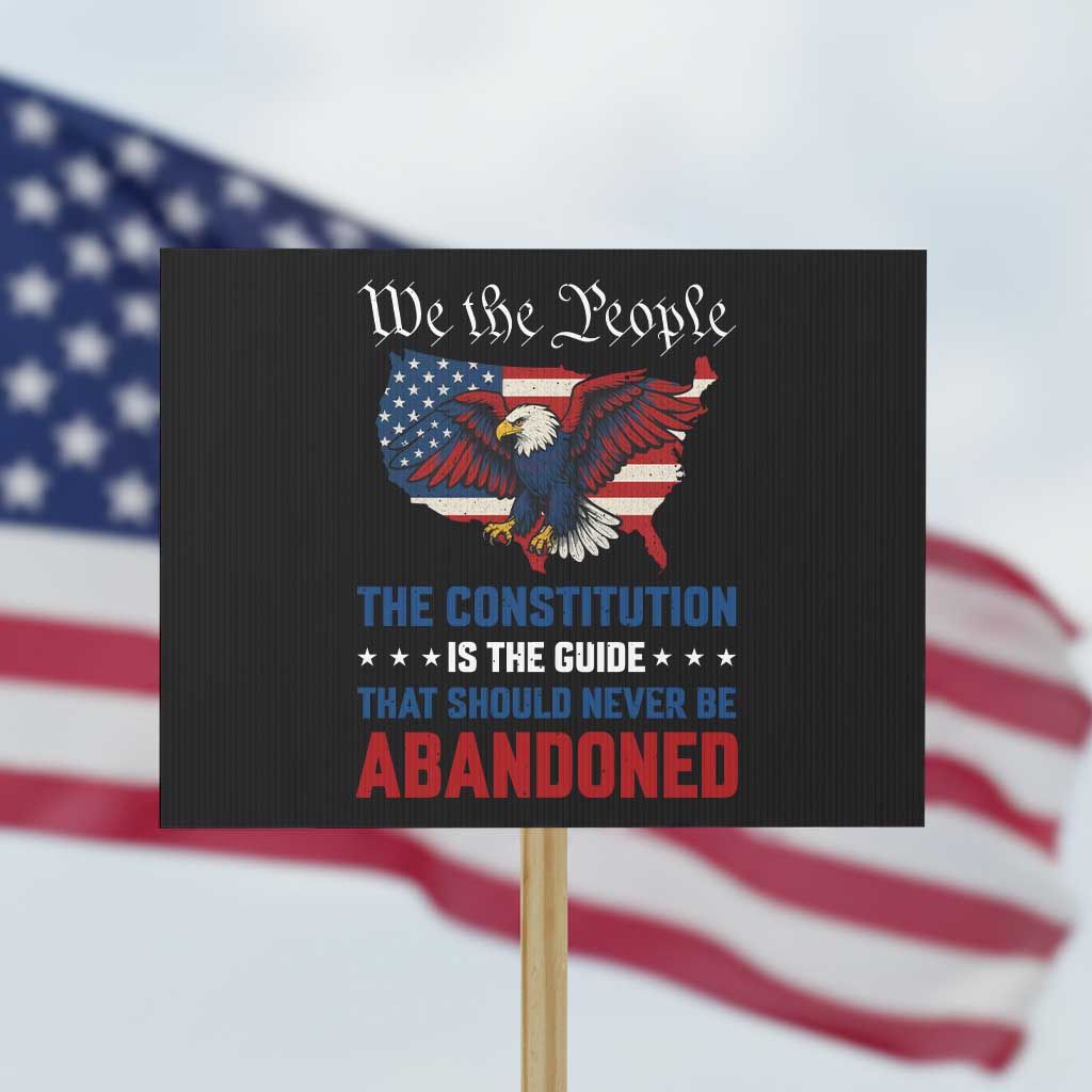 We the People Patriotic Eagle Protest Sign Defend the Constitution American Flag - Wonder Print Shop