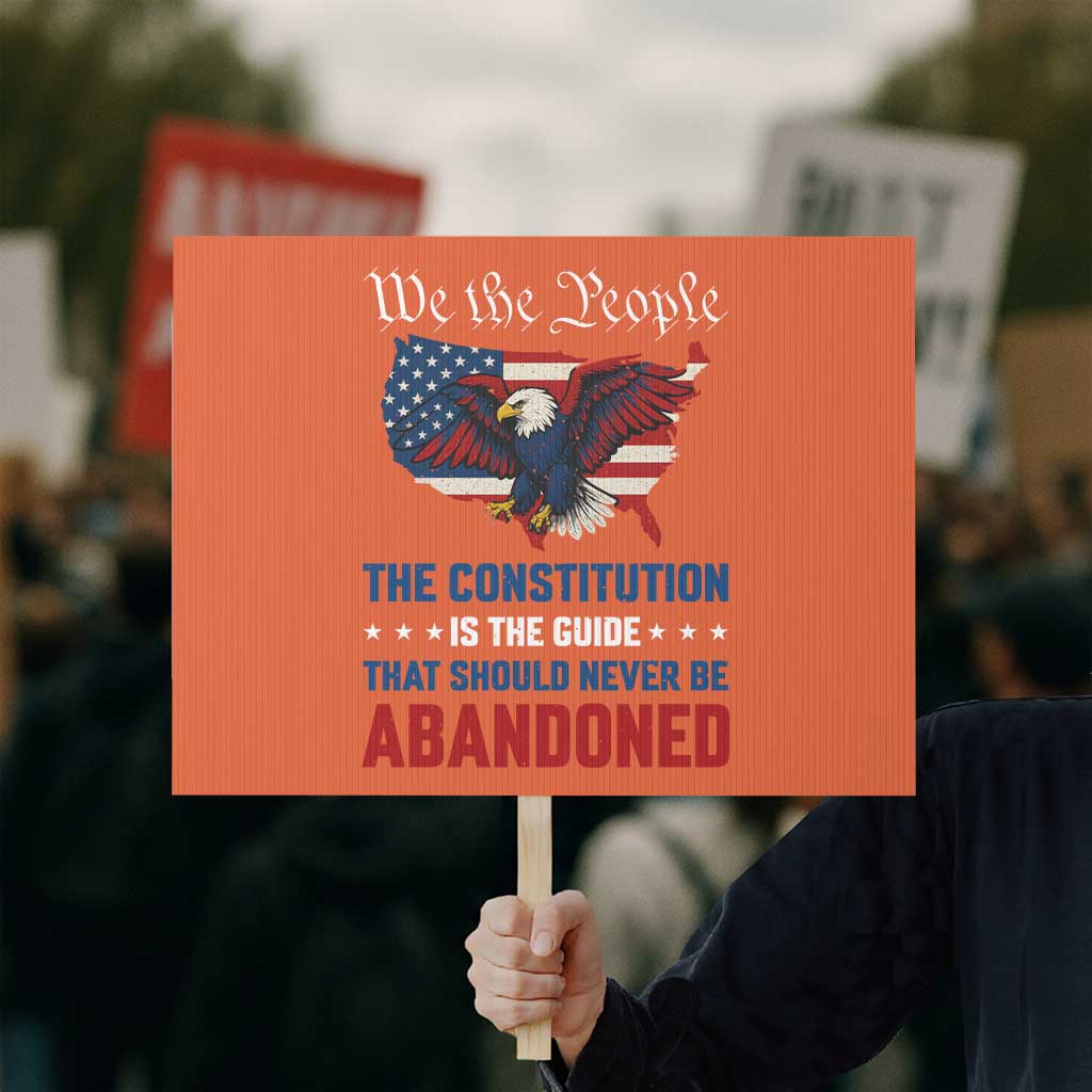 We the People Patriotic Eagle Protest Sign Defend the Constitution American Flag - Wonder Print Shop