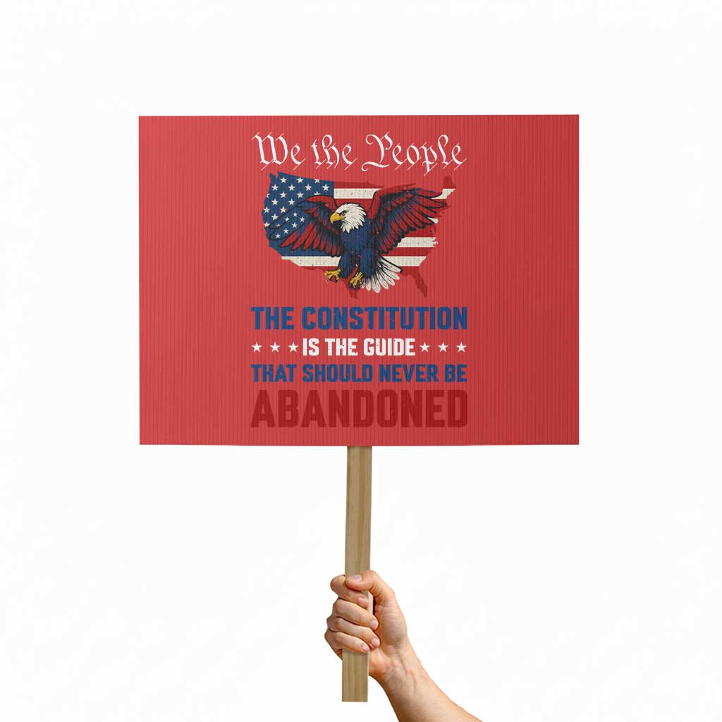 We the People Patriotic Eagle Protest Sign Defend the Constitution American Flag - Wonder Print Shop