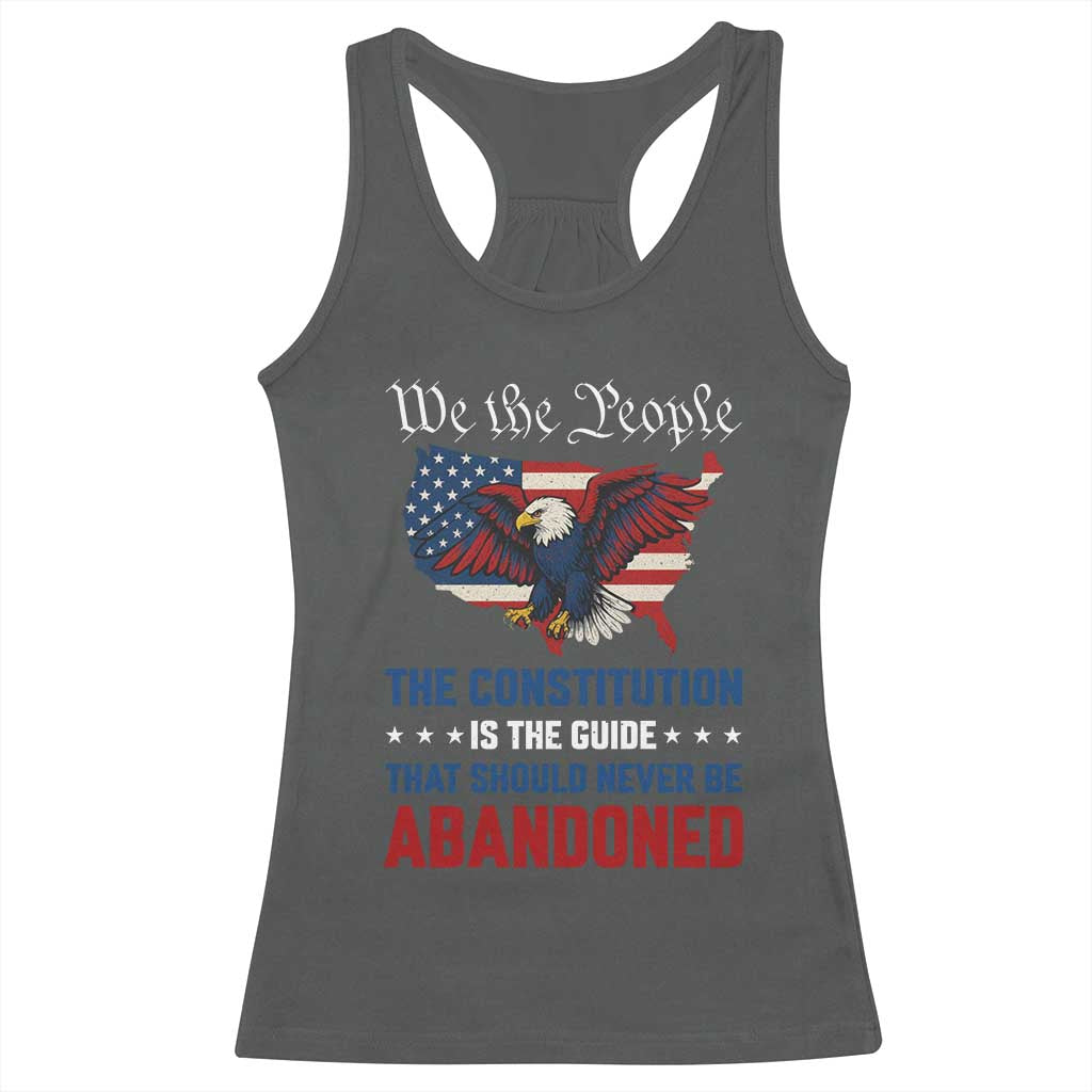 We the People Patriotic Eagle Racerback Tank Top Defend the Constitution American Flag