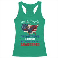 We the People Patriotic Eagle Racerback Tank Top Defend the Constitution American Flag