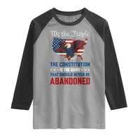 We the People Patriotic Eagle Raglan Shirt Defend the Constitution American Flag