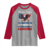 We the People Patriotic Eagle Raglan Shirt Defend the Constitution American Flag