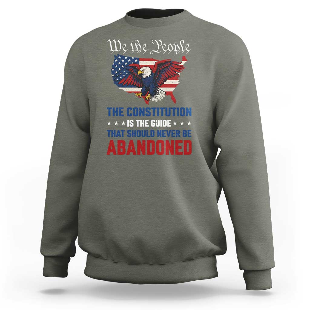 We the People Patriotic Eagle Sweatshirt Defend the Constitution American Flag