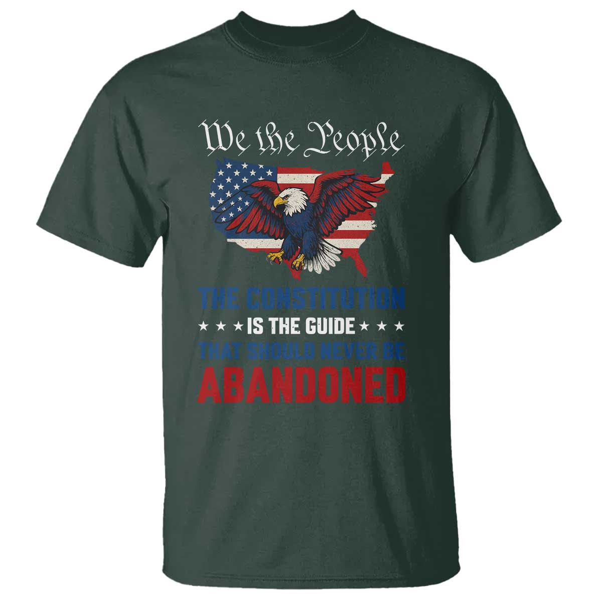 We the People Patriotic Eagle T Shirt Defend the Constitution American Flag