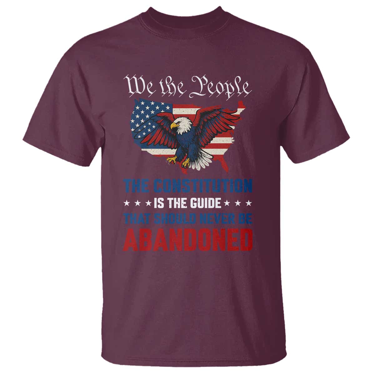 We the People Patriotic Eagle T Shirt Defend the Constitution American Flag