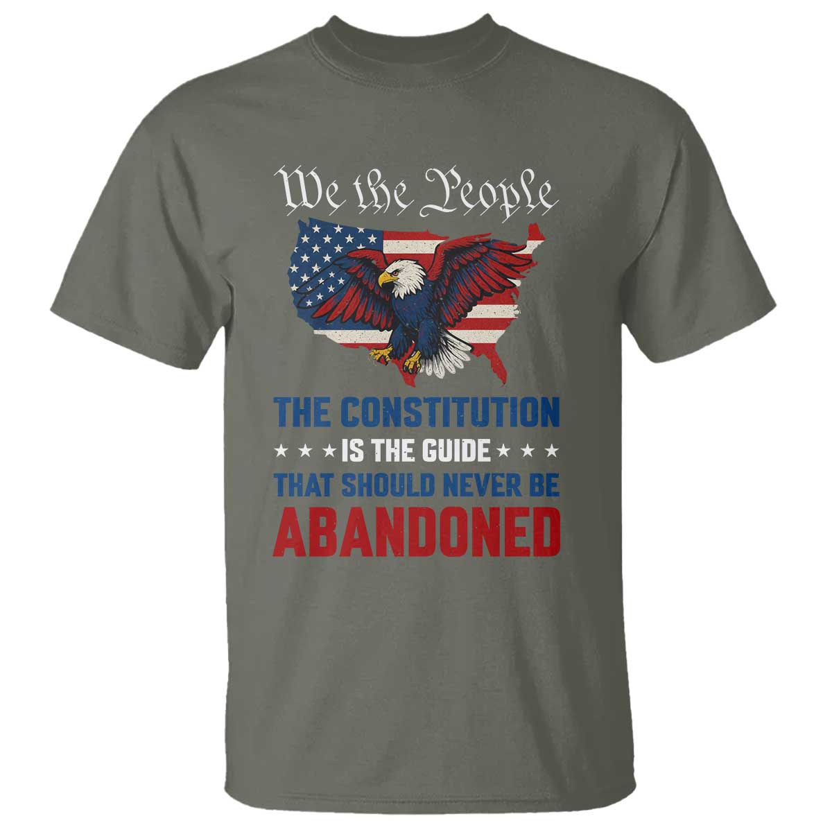 We the People Patriotic Eagle T Shirt Defend the Constitution American Flag