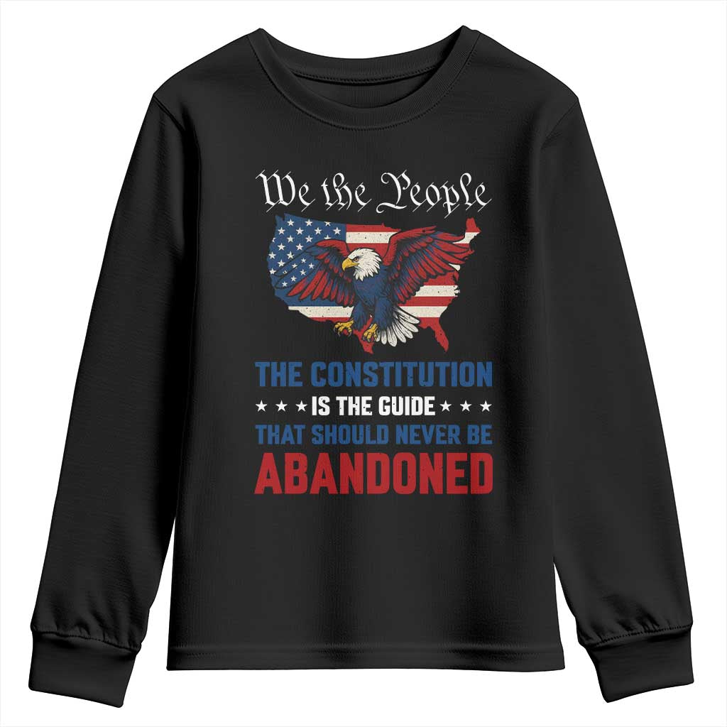 We the People Patriotic Eagle Youth Sweatshirt Defend the Constitution American Flag