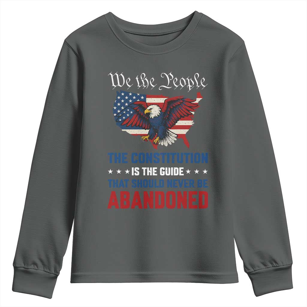 We the People Patriotic Eagle Youth Sweatshirt Defend the Constitution American Flag