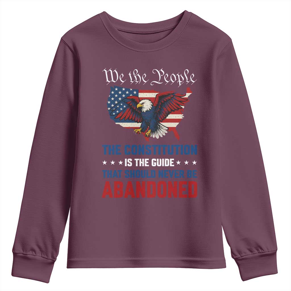 We the People Patriotic Eagle Youth Sweatshirt Defend the Constitution American Flag