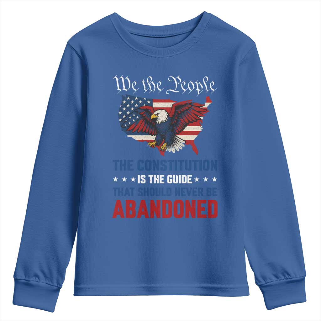 We the People Patriotic Eagle Youth Sweatshirt Defend the Constitution American Flag