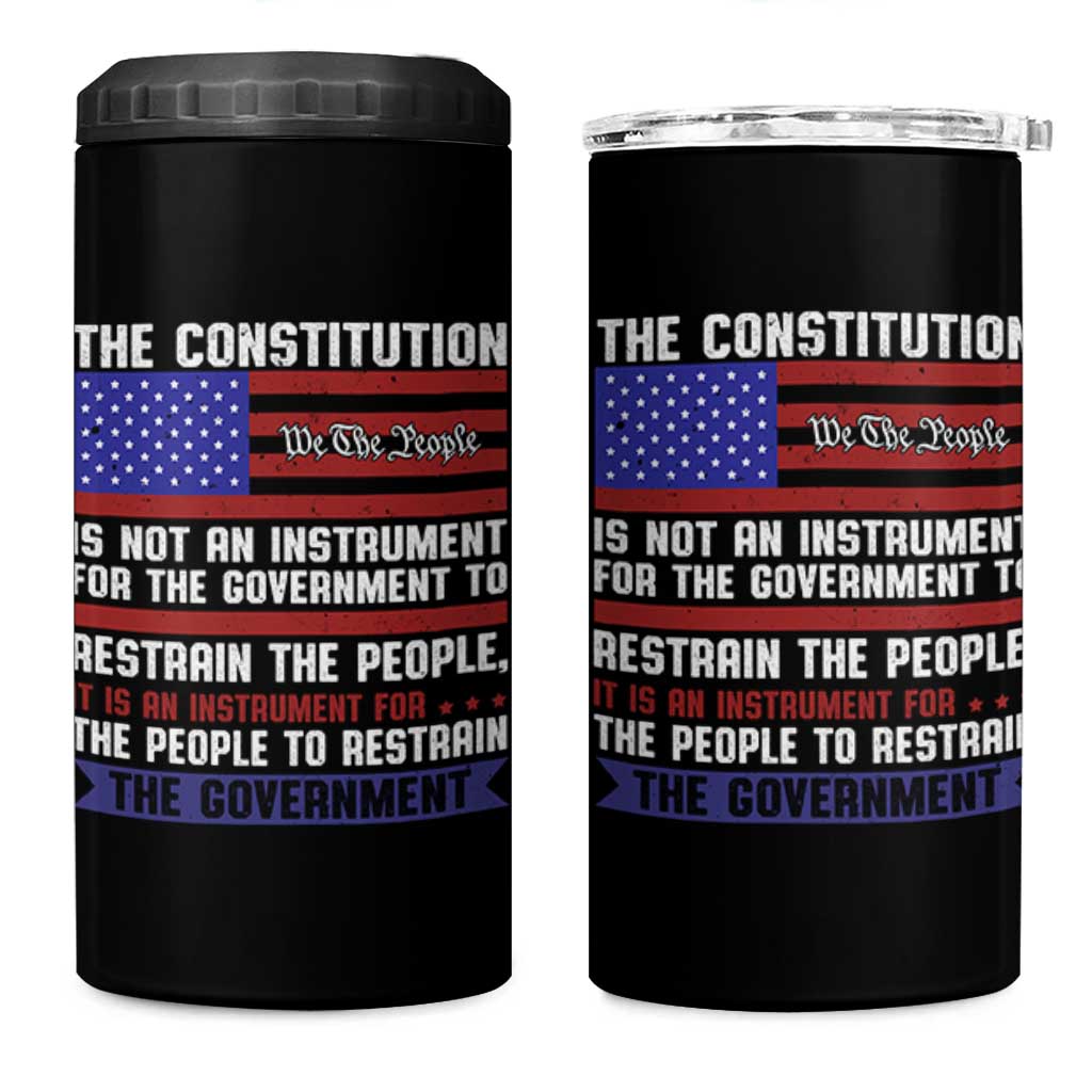 Constitution Liberty American Patriotic 4 in 1 Can Cooler Tumbler We The People US Flag - Wonder Print Shop
