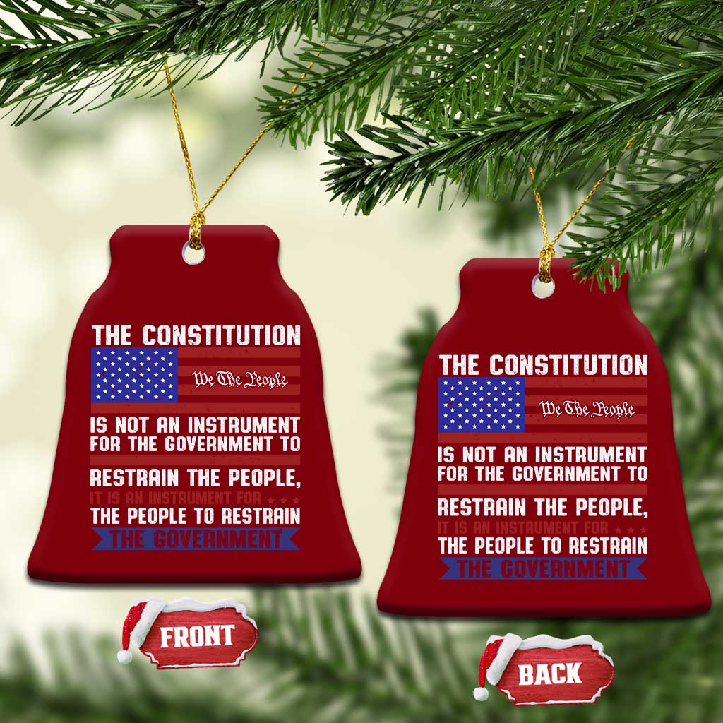 Constitution Liberty American Patriotic Ceramic Ornament We The People US Flag - Wonder Print Shop
