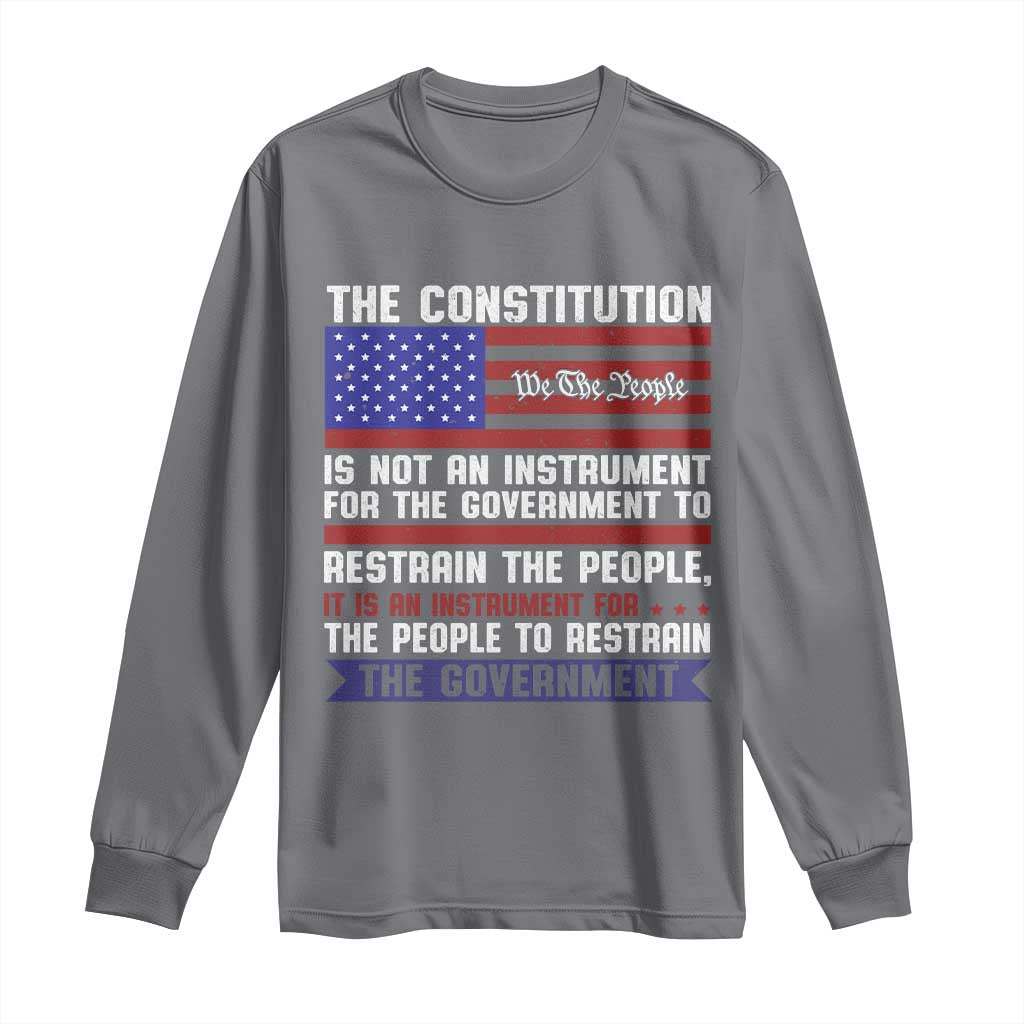 Constitution Liberty American Patriotic Long Sleeve Shirt We The People US Flag - Wonder Print Shop